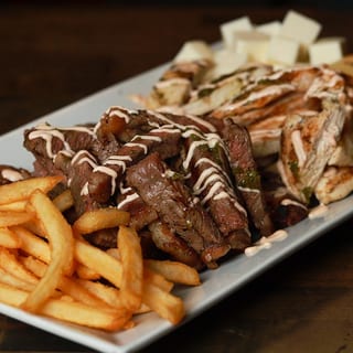 Grilled Beef Chicken and Sausage Platter