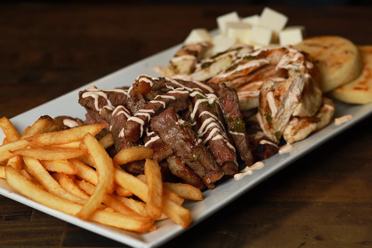 Grilled Beef Chicken and Sausage Platter